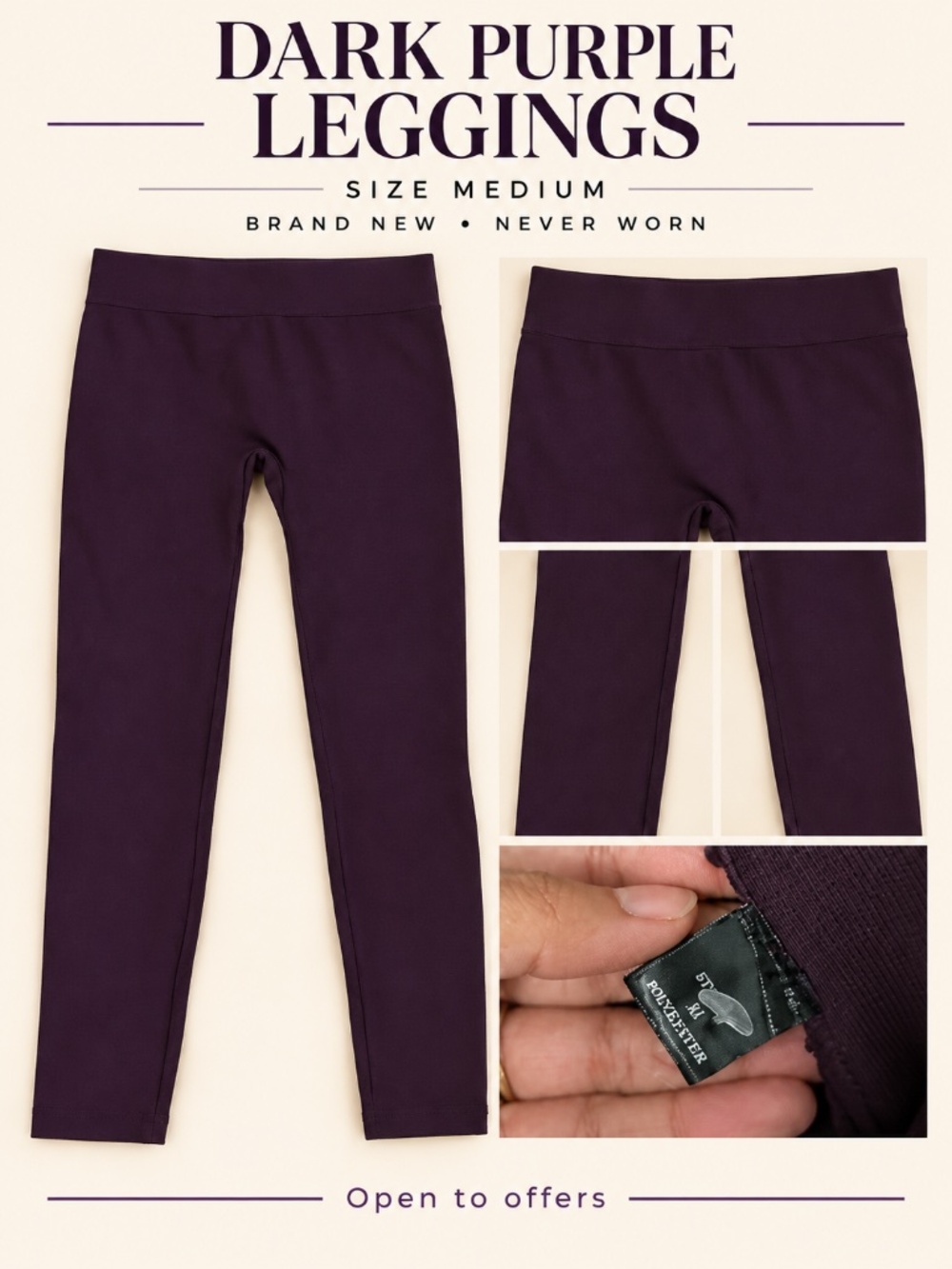 Aerie Dark Purple Leggings